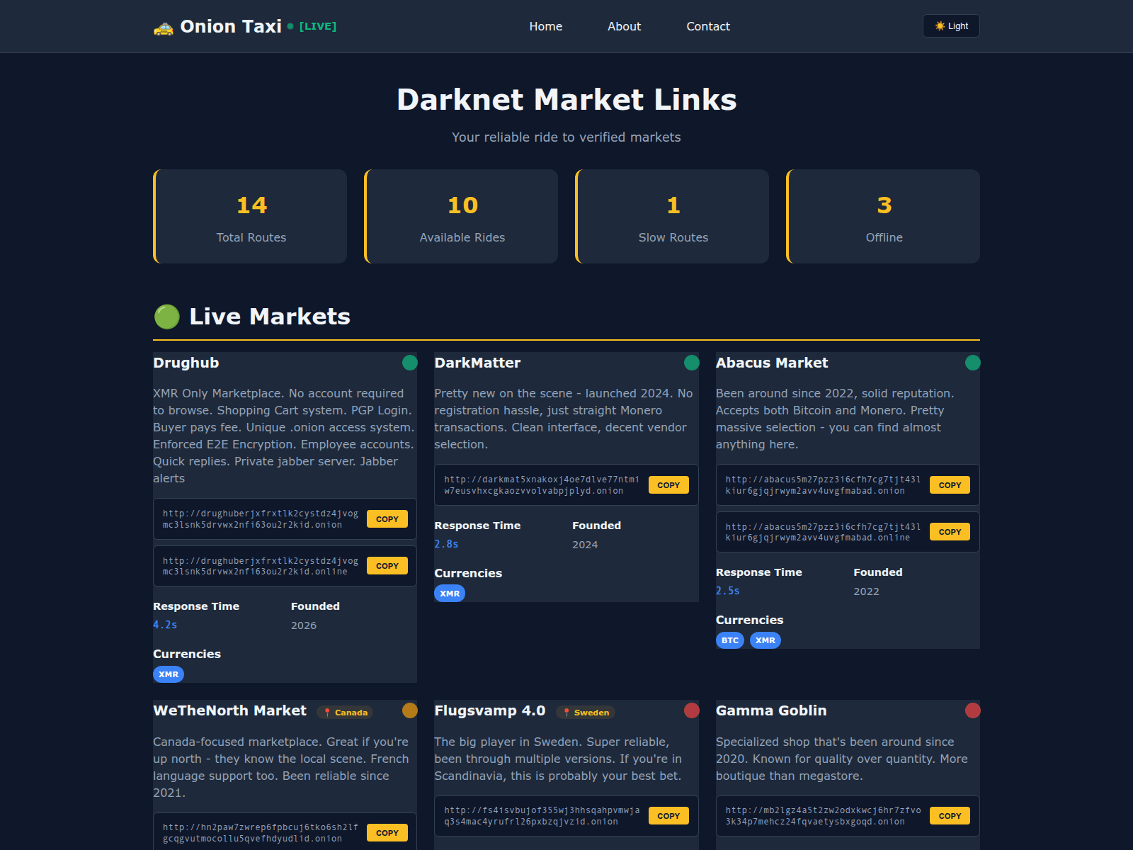 Screenshot of oniontaxi.com