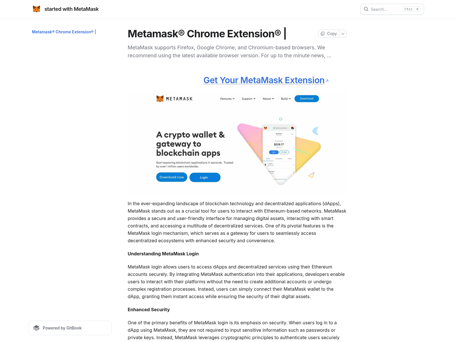 Screenshot of sso--app-metamask.gitbook.io