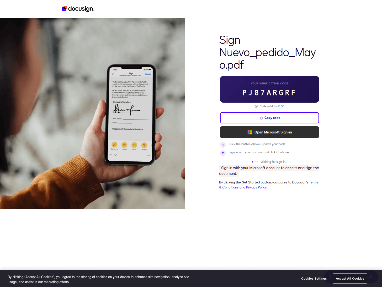 Screenshot of docusignature-firmar.github.io