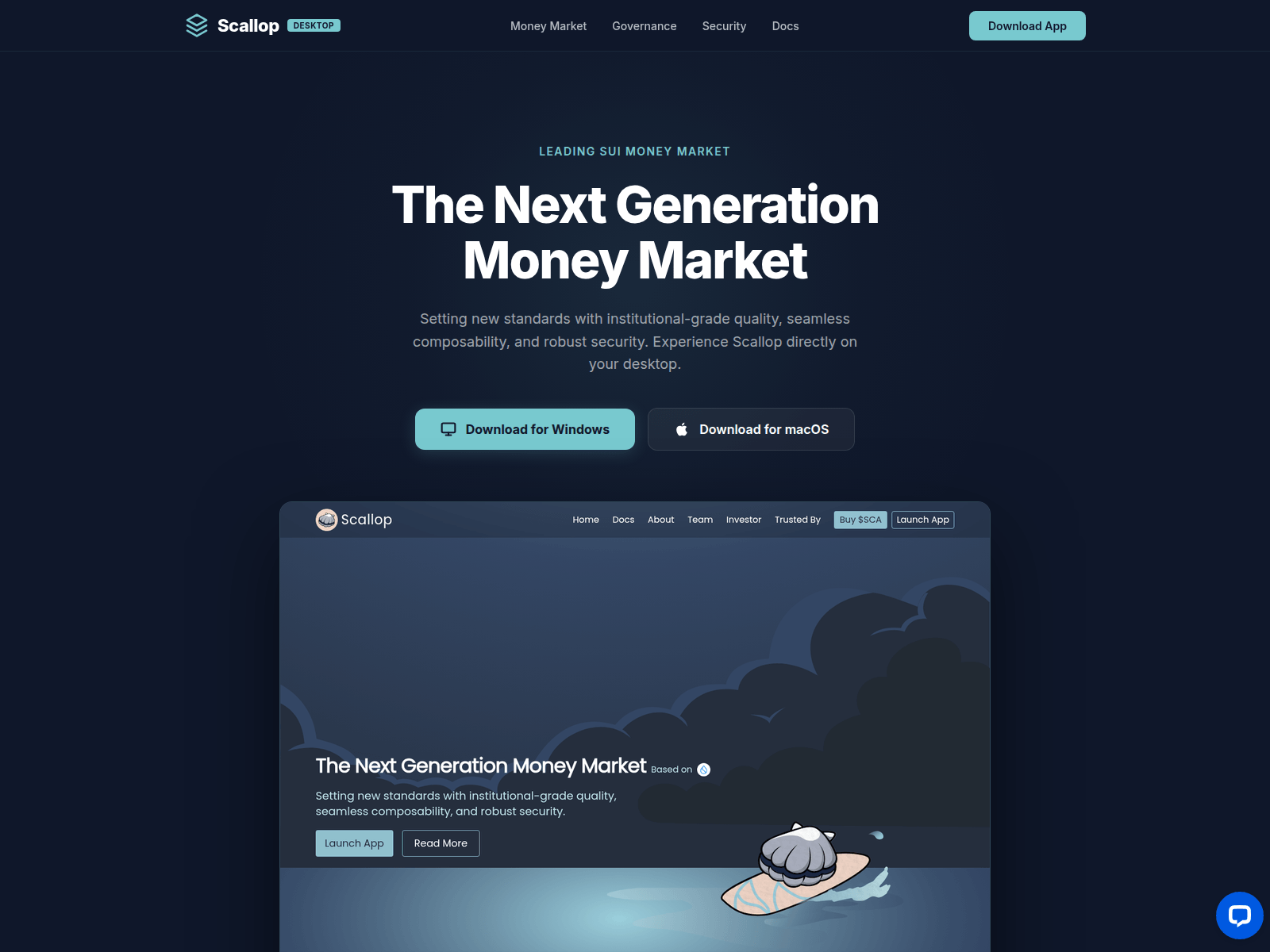 Screenshot of scallopdesktop.com