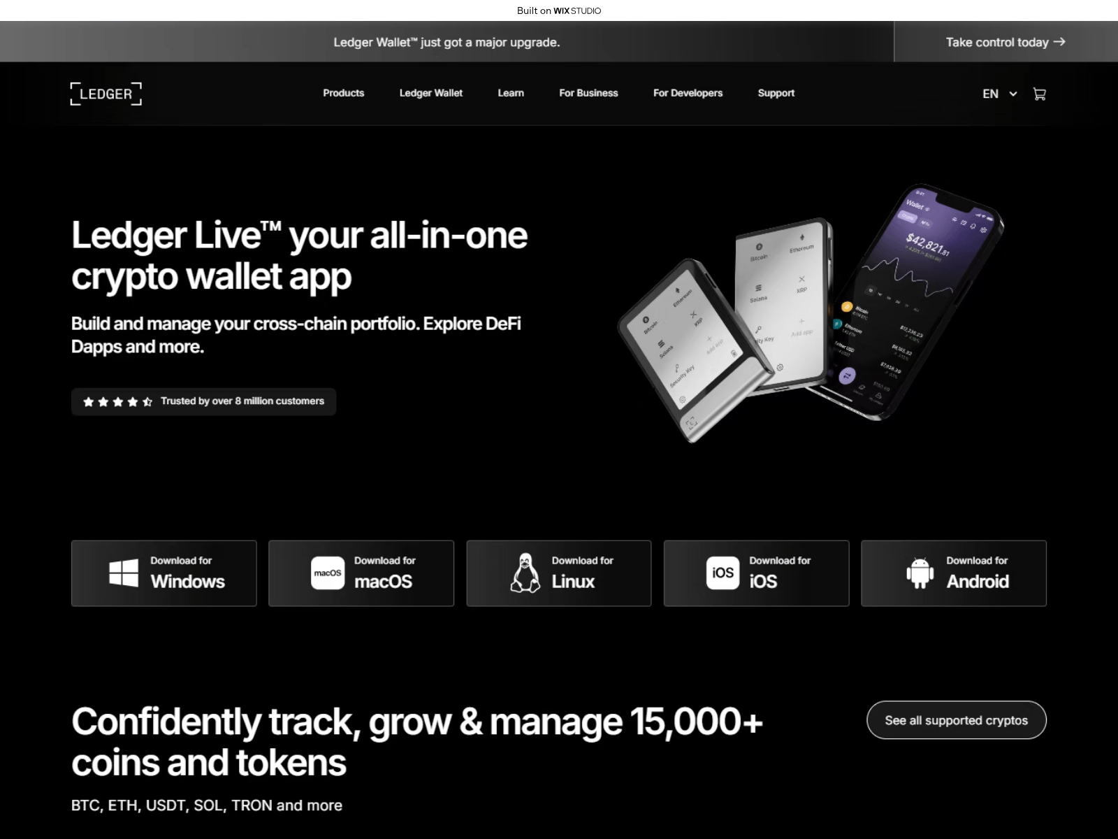 Screenshot of applive-ledgre.wixstudio.com