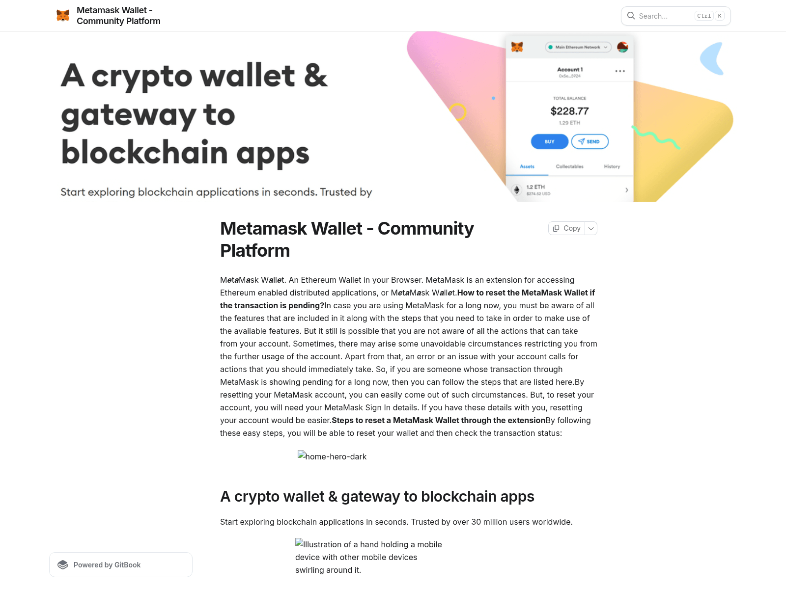 Screenshot of metamask-wxllet.gitbook.io