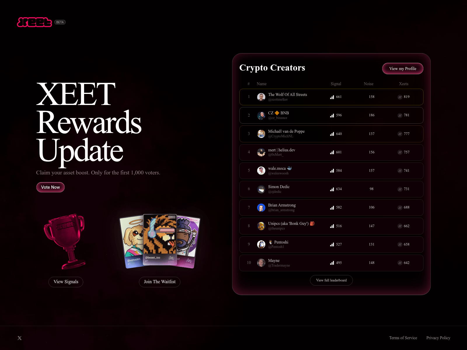 Screenshot of vote-xeetsai-com.pages.dev