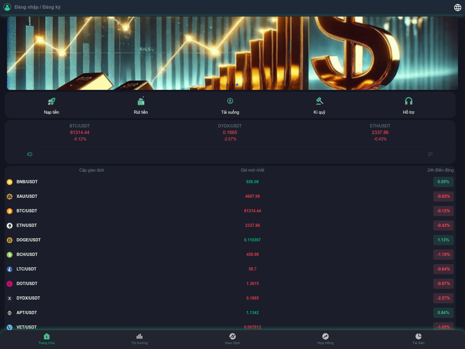 Screenshot of golddelivery.now