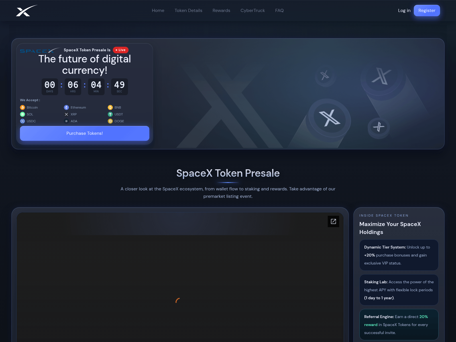 Screenshot of spacexaiwallet.net