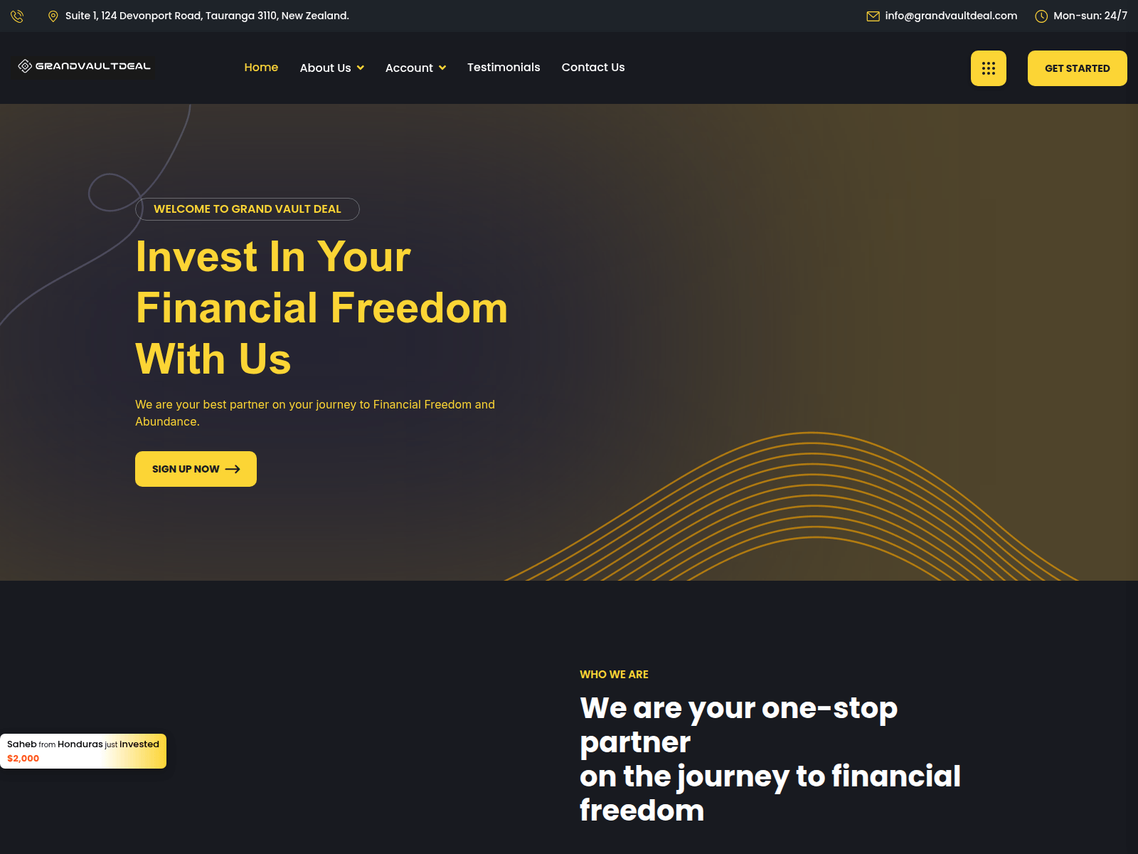 Screenshot of grandvaultsdeal.com
