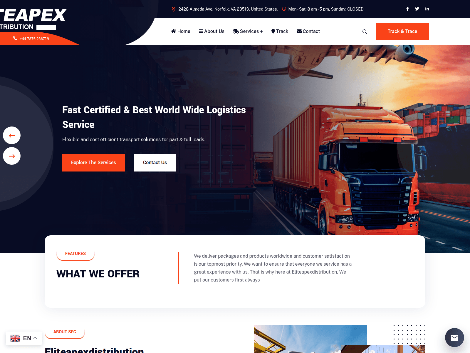 Screenshot of eliteapexdistribution.com