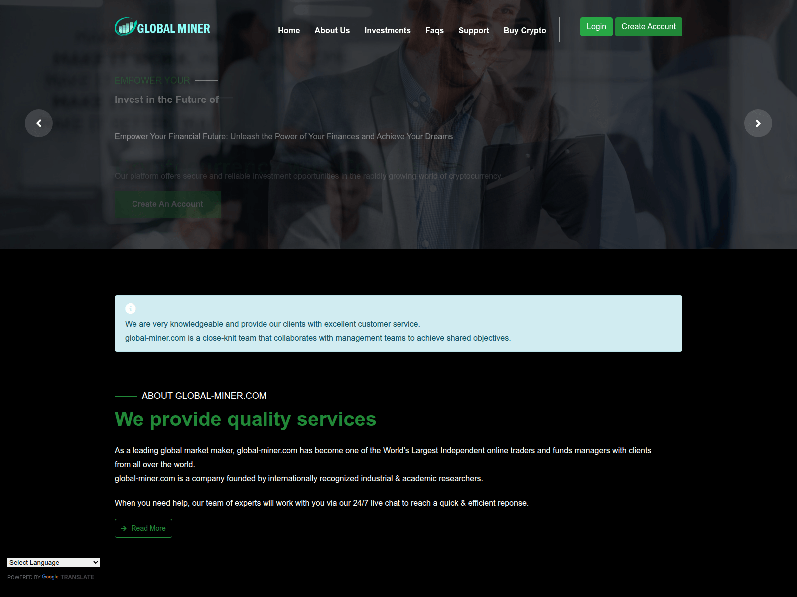 Screenshot of global-miner.com