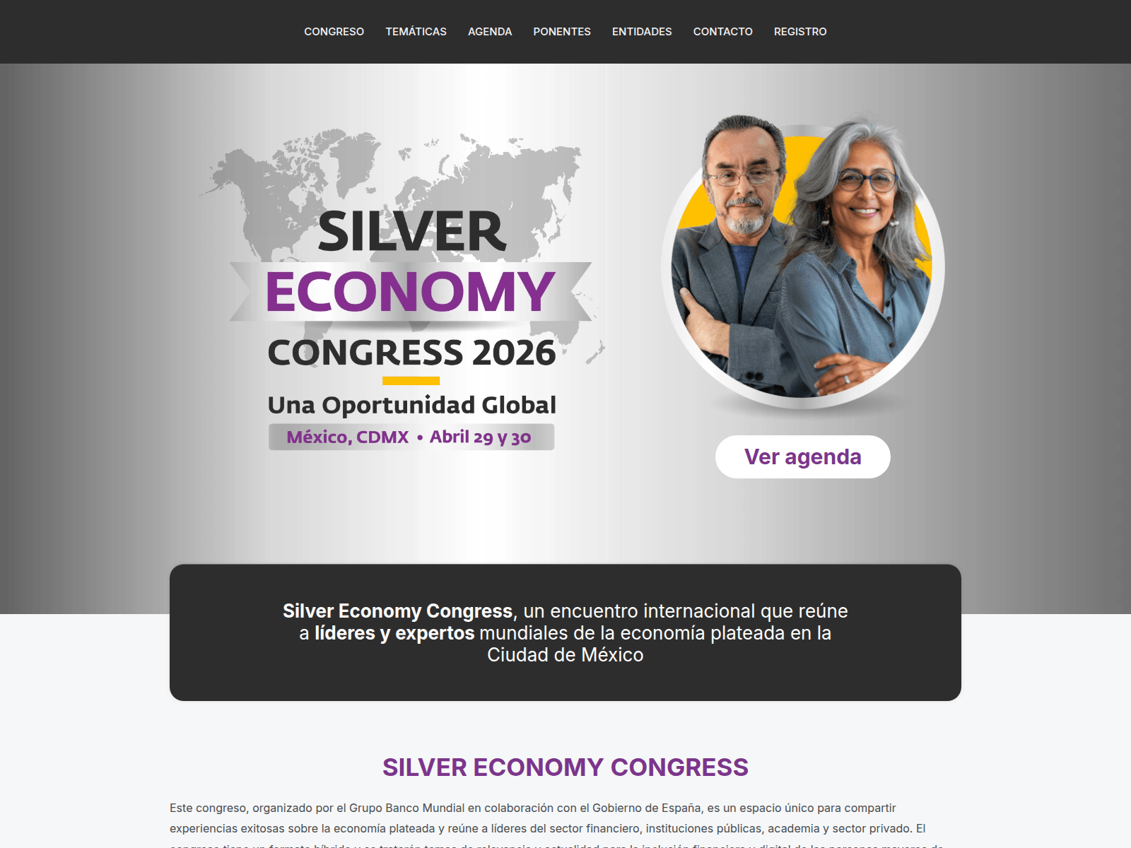 Screenshot of silvereconomycongress.com