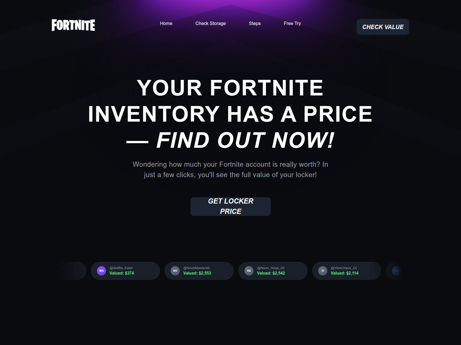 Screenshot of fortlogs.live