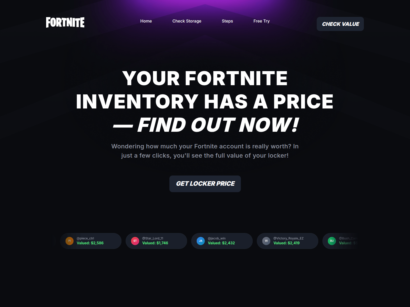 Screenshot of fortn.info