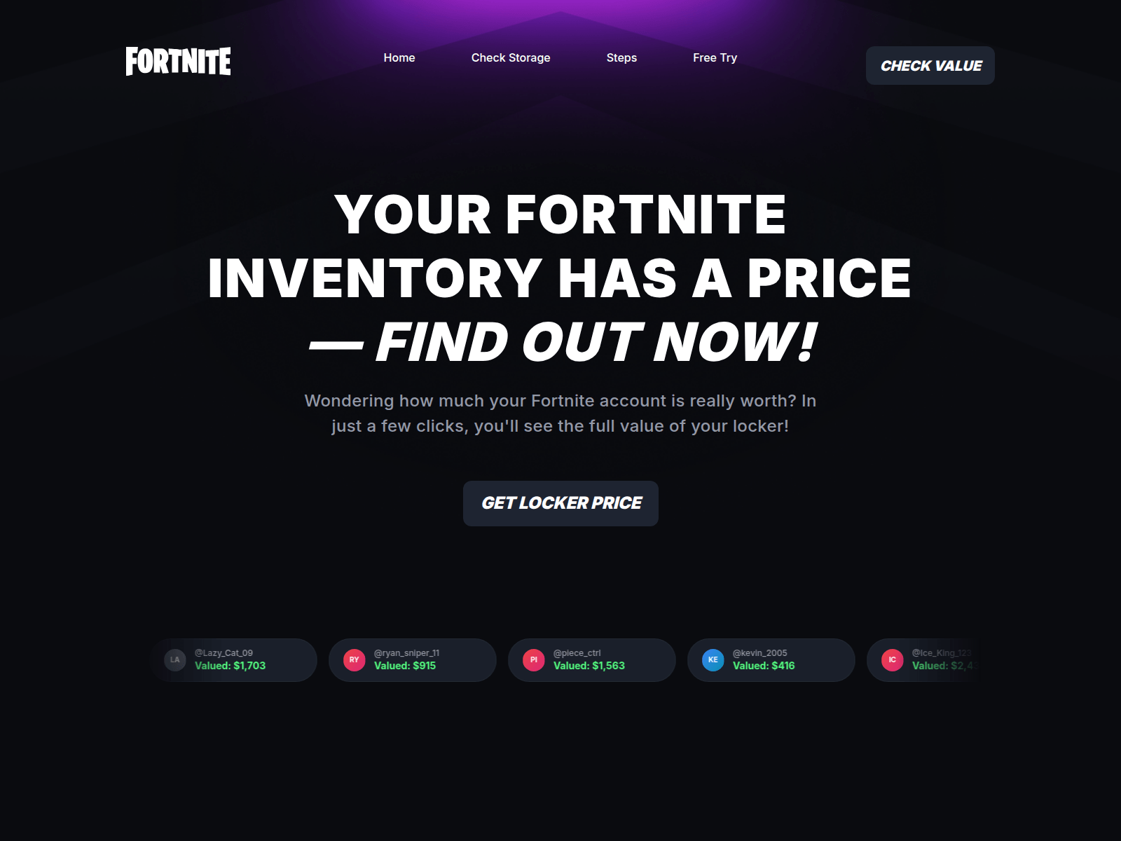 Screenshot of invprice.info