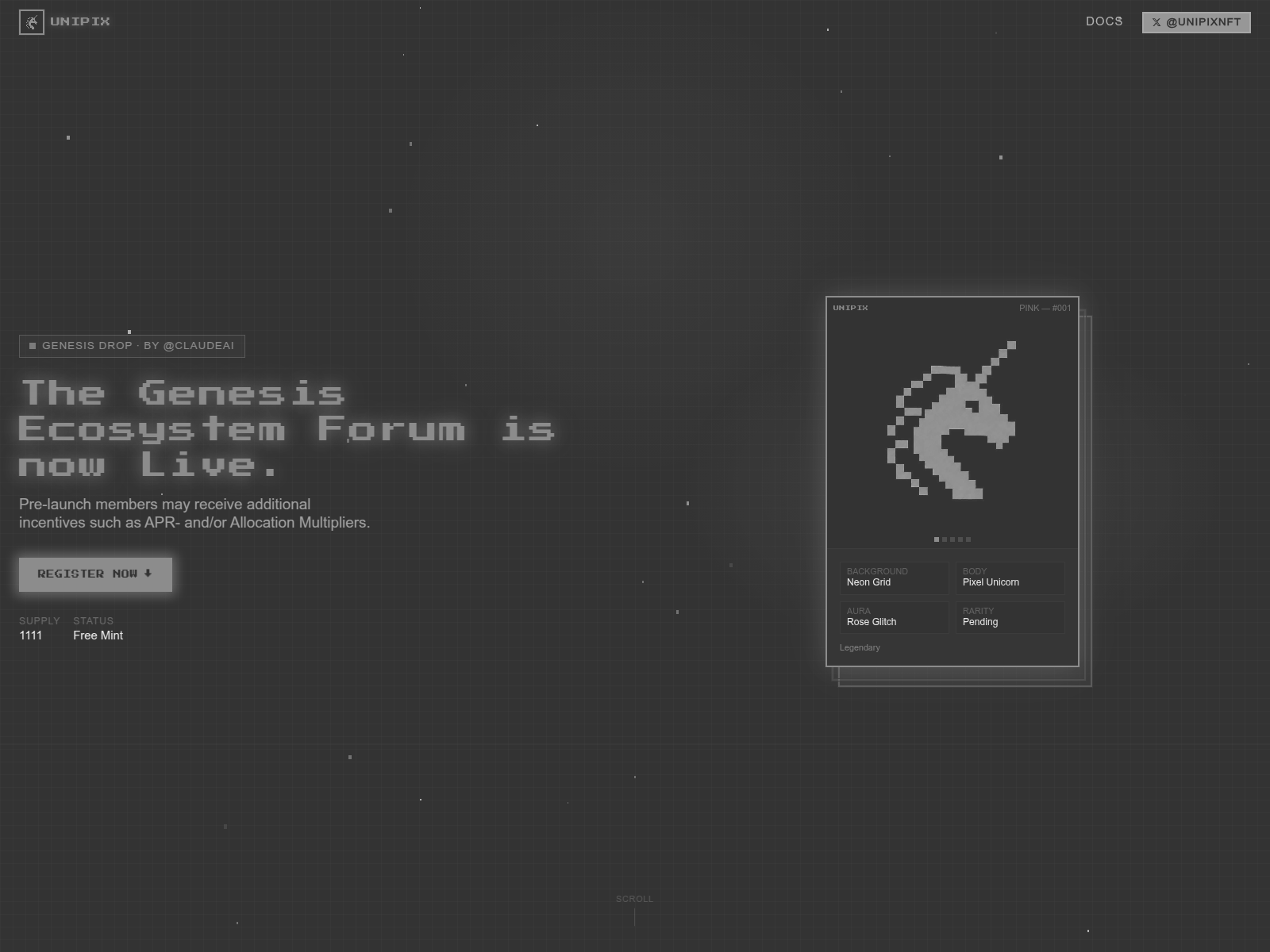 Screenshot of ecosystem-unipix.xyz