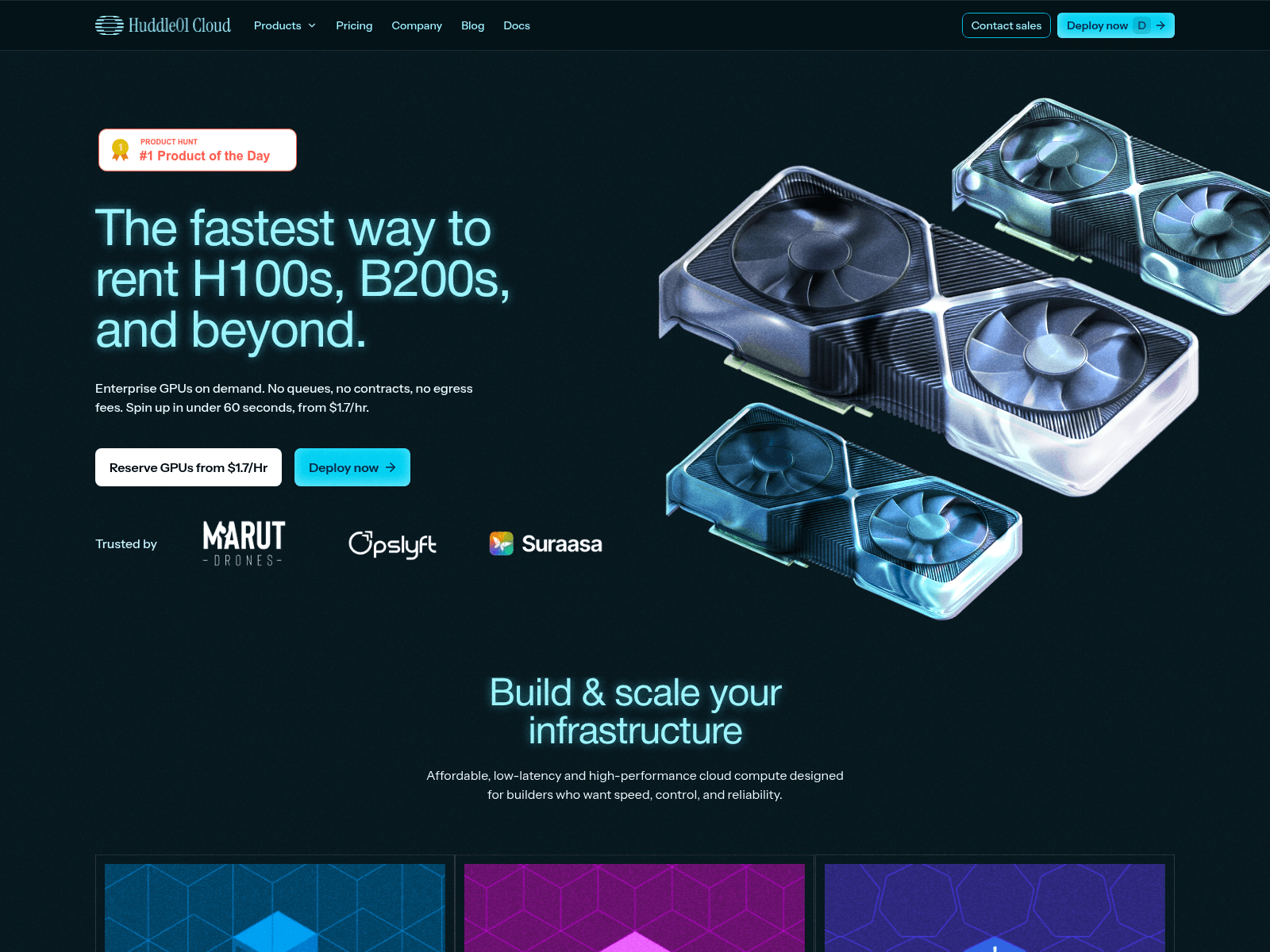 Screenshot of huddle0.com