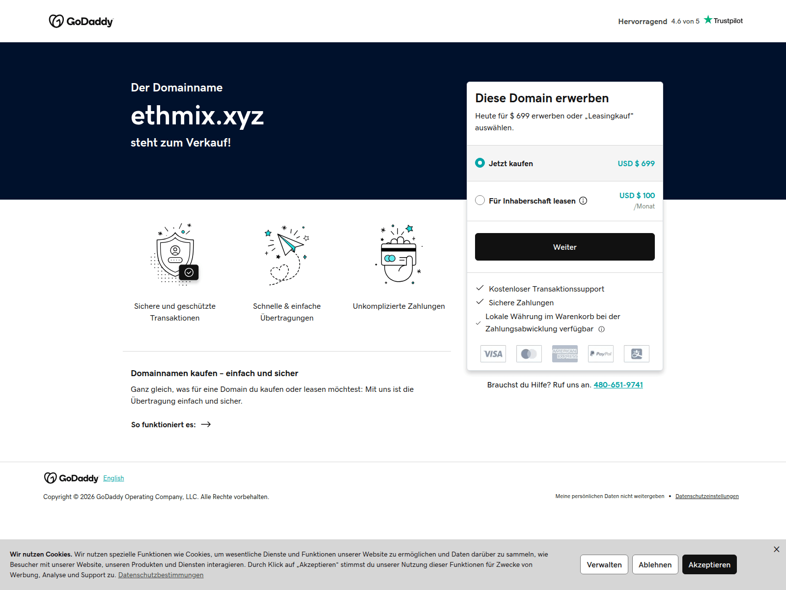 Screenshot of ethmix.xyz