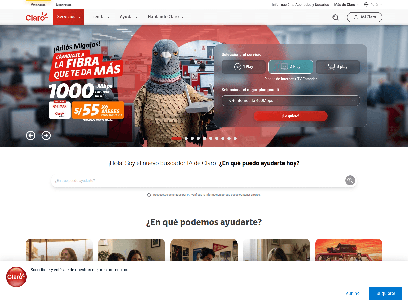 Screenshot of claro-rewardsd.top