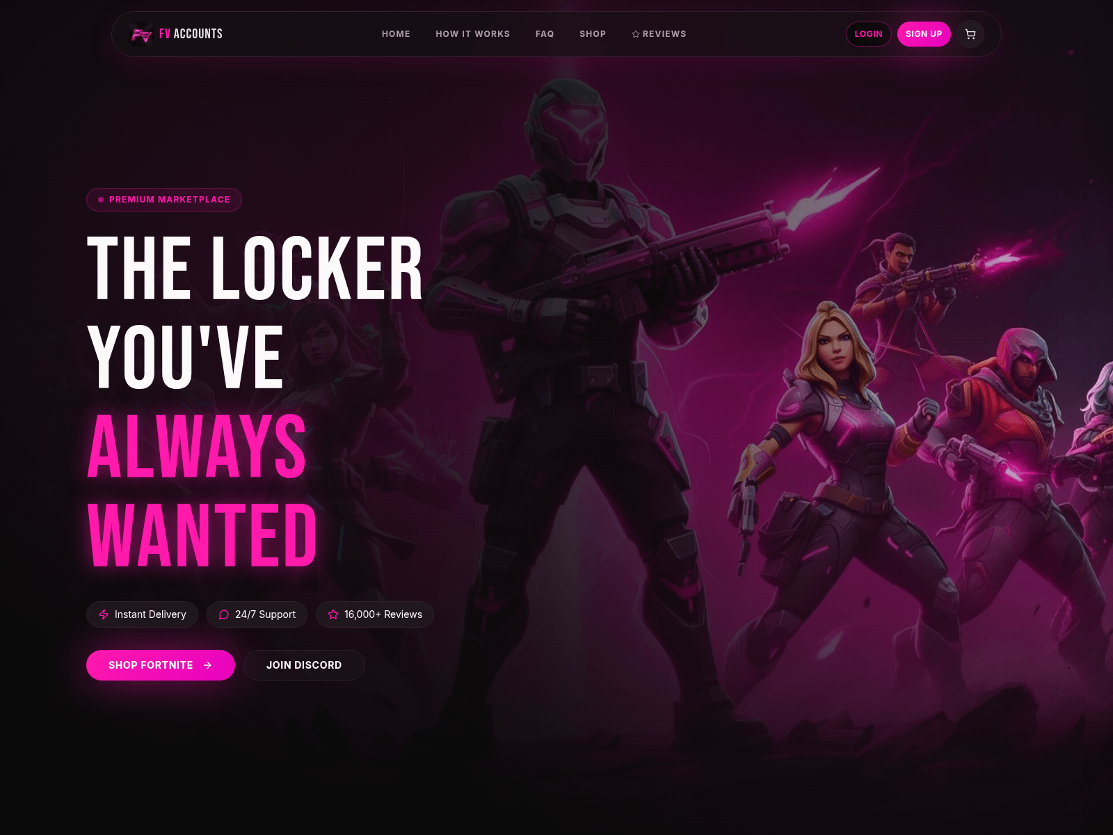 Screenshot of fortniteaccounts.org