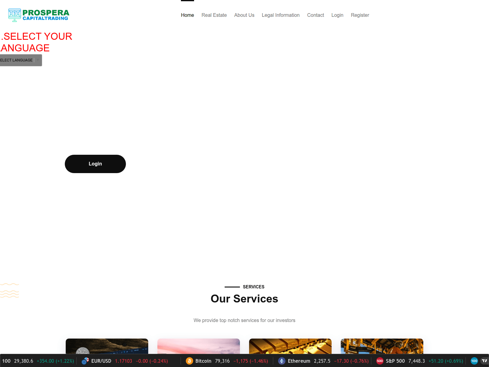 Screenshot of prosperacapitaltrading.info