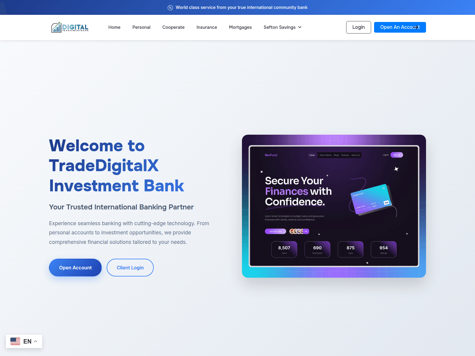 Screenshot of tradedigitalx.top