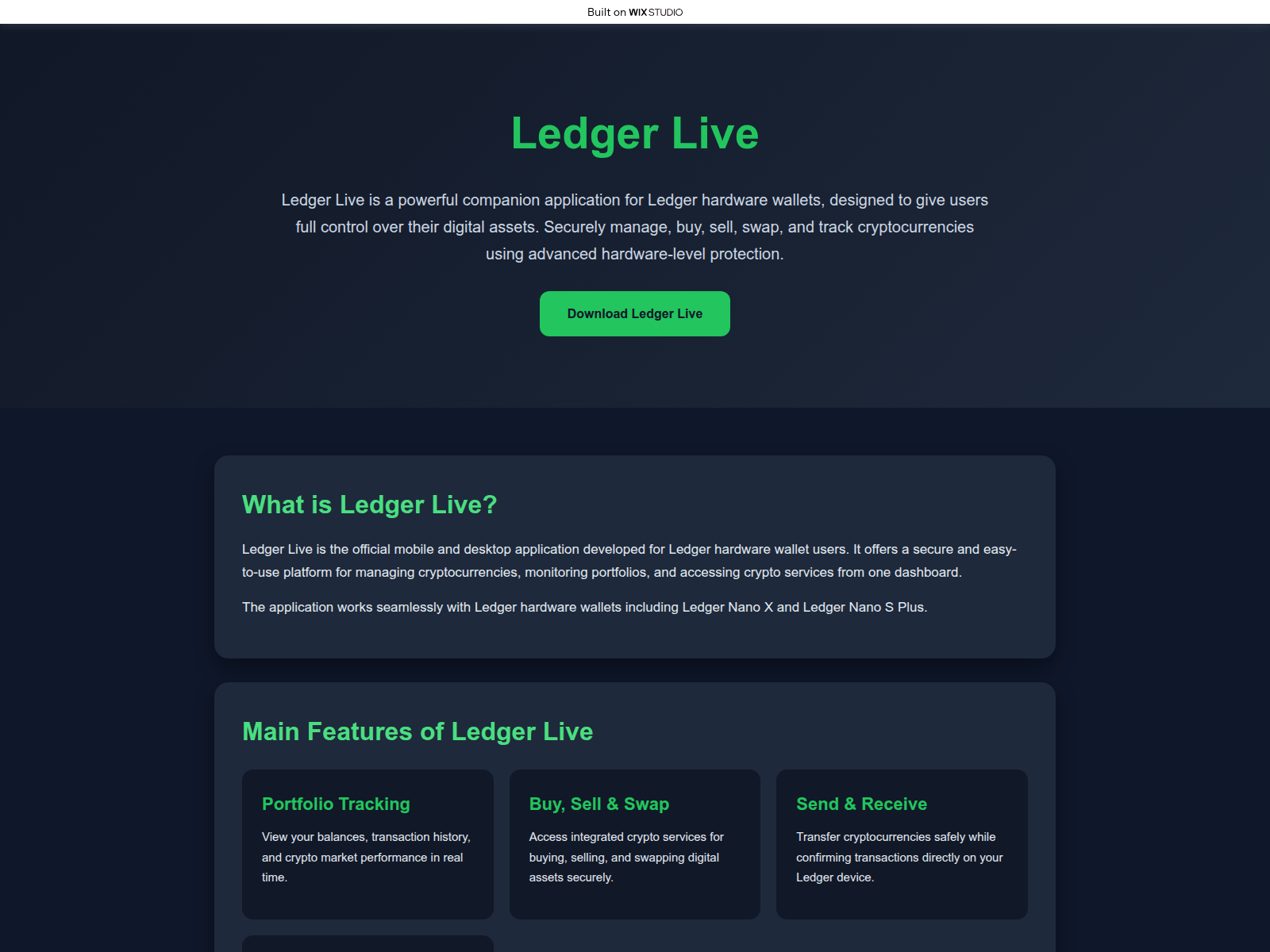 Screenshot of liveg-live-eng.wixstudio.com