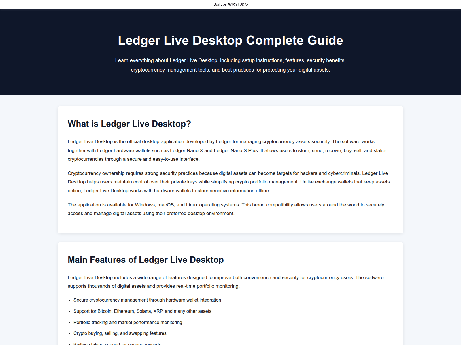 Screenshot of desktop-ledgor.wixstudio.com