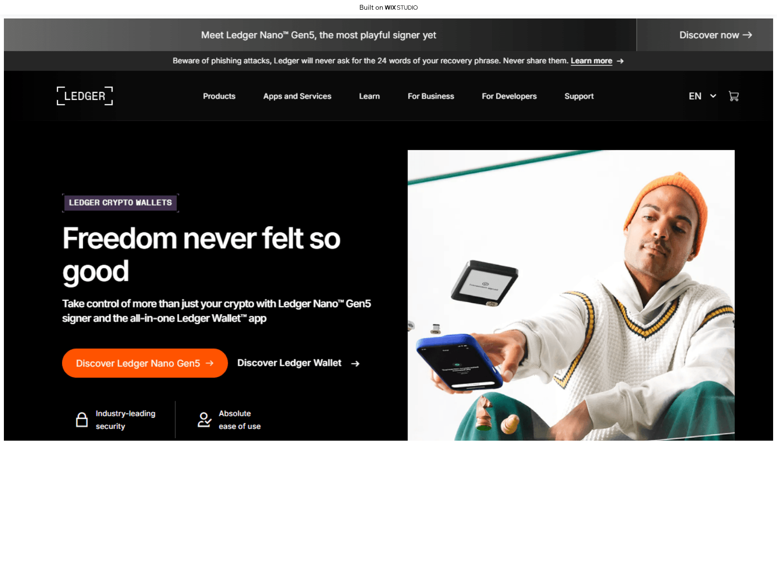 Screenshot of homepage-ledzercdn.wixstudio.com