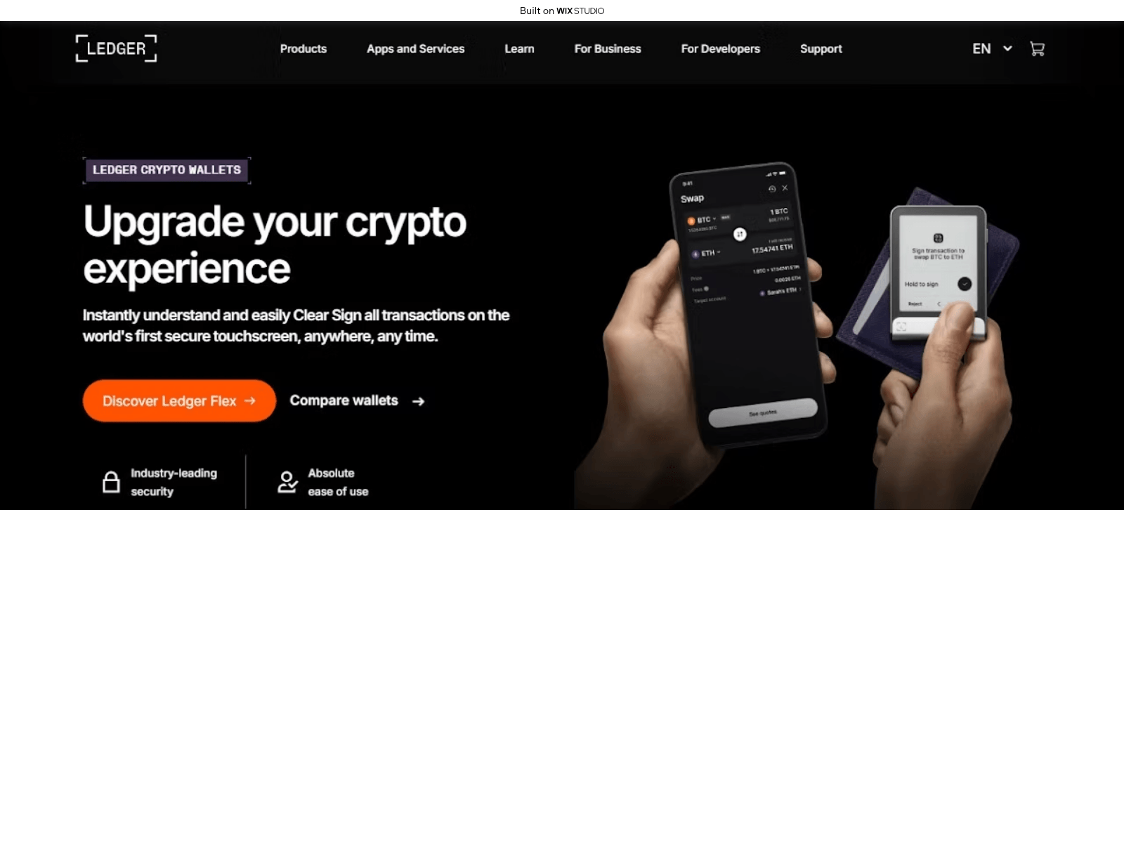 Screenshot of startapp-ldger.wixstudio.com