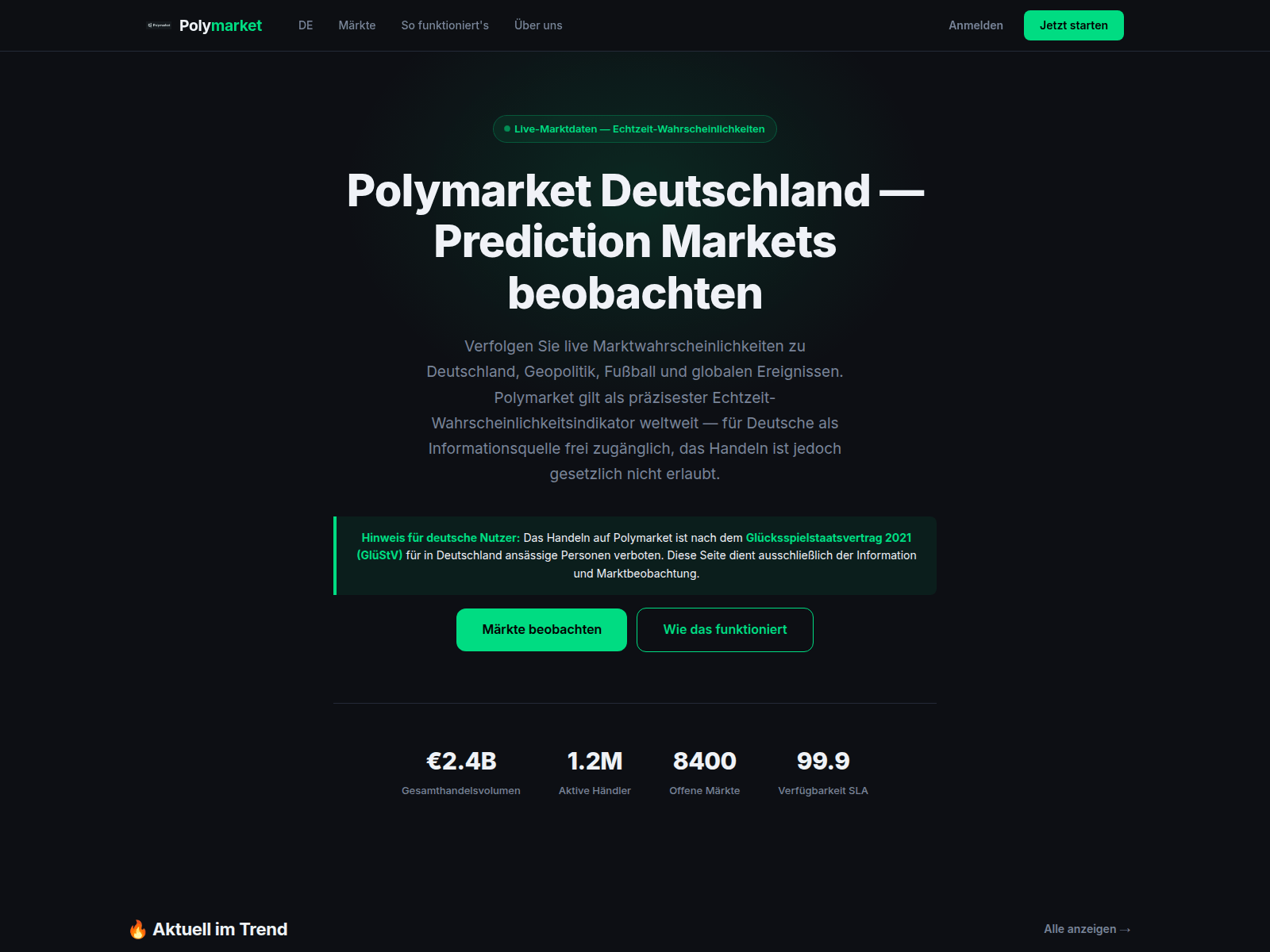 Screenshot of polymarket-de.de