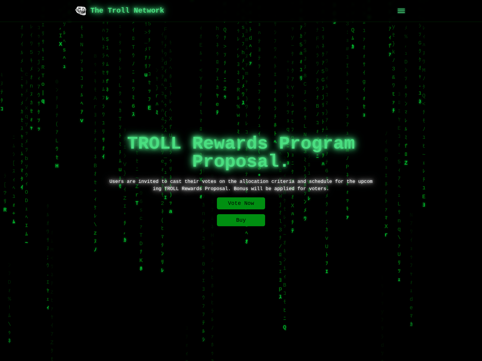 Screenshot of troll-coin.app