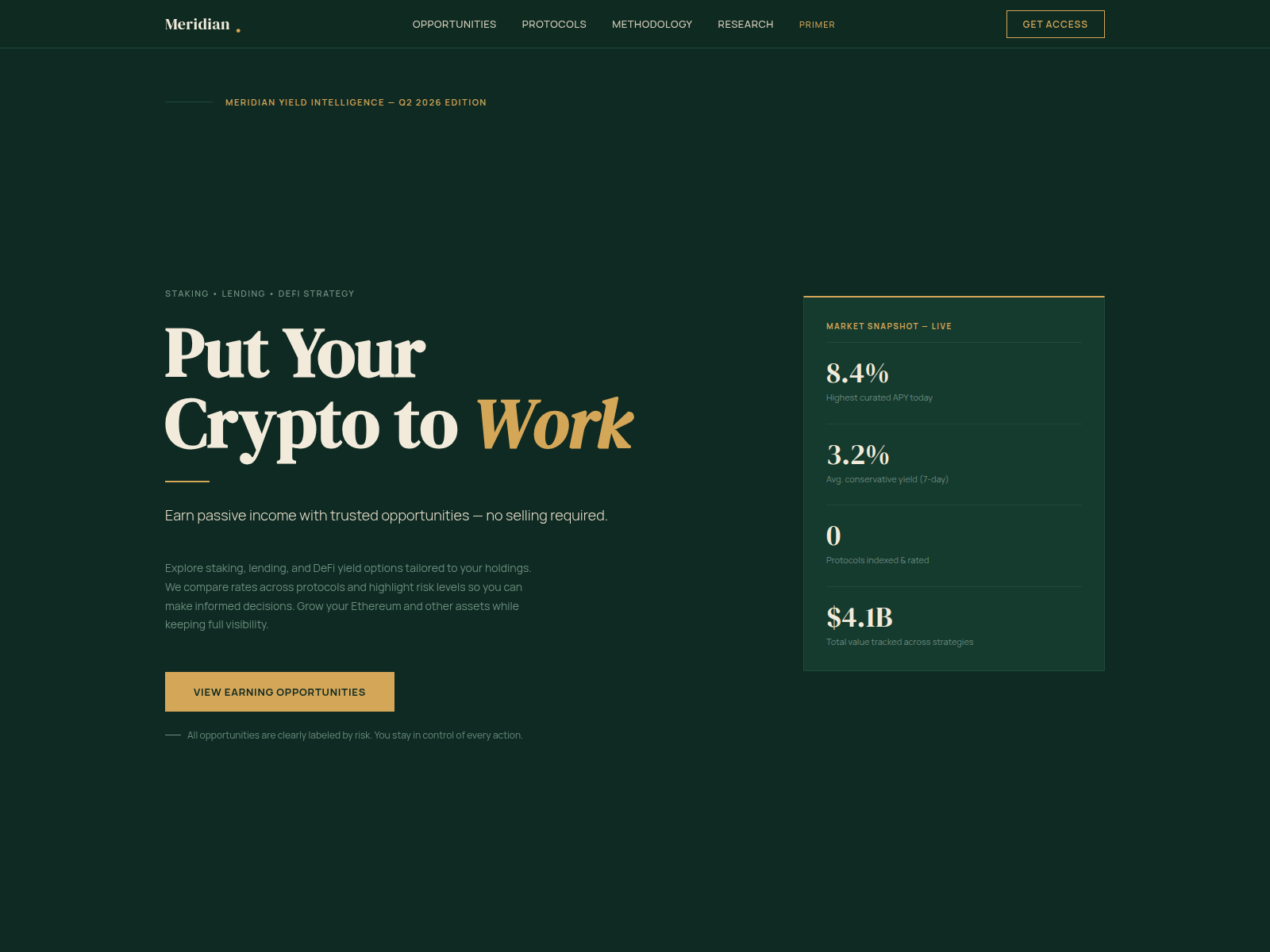 Screenshot of meridianyield.com