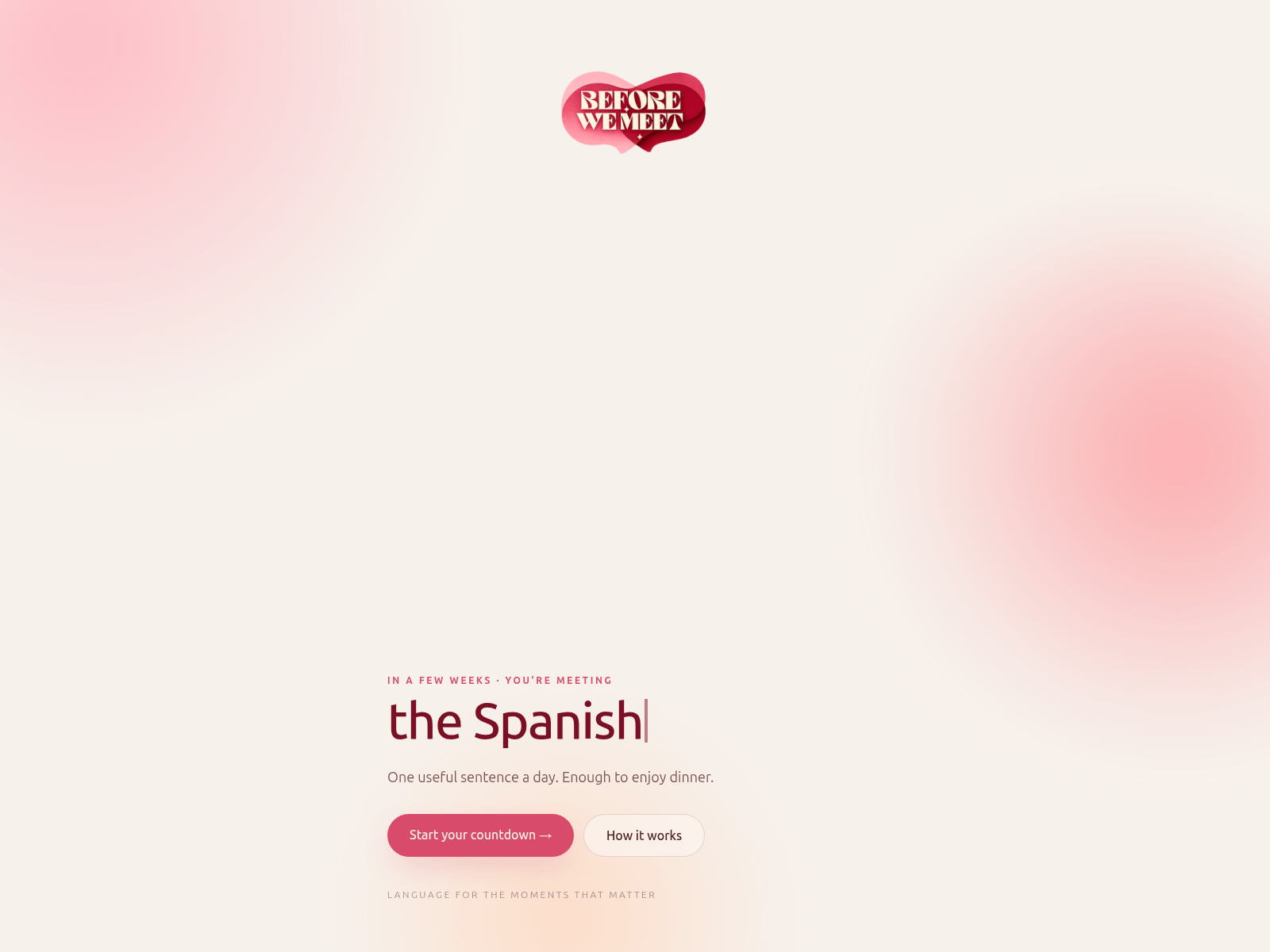 Screenshot of beforewemeetapp.com