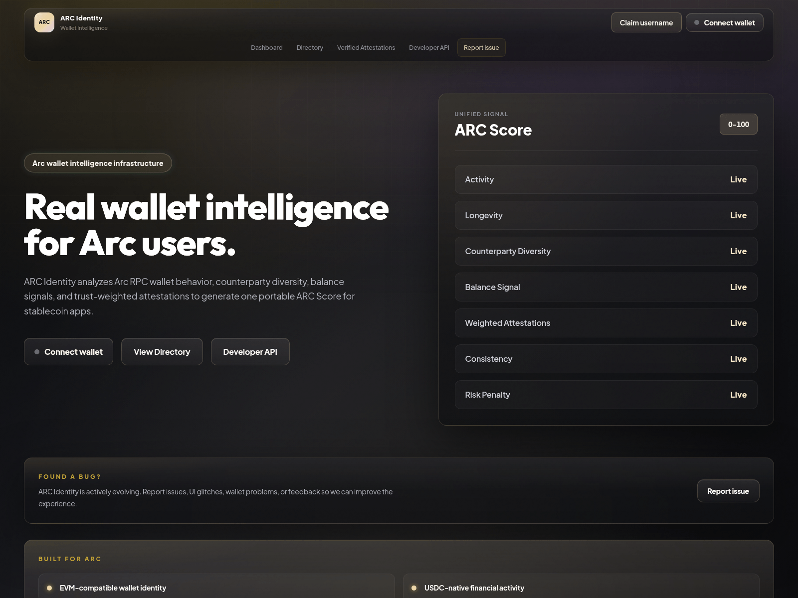 Screenshot of arcidentity.in