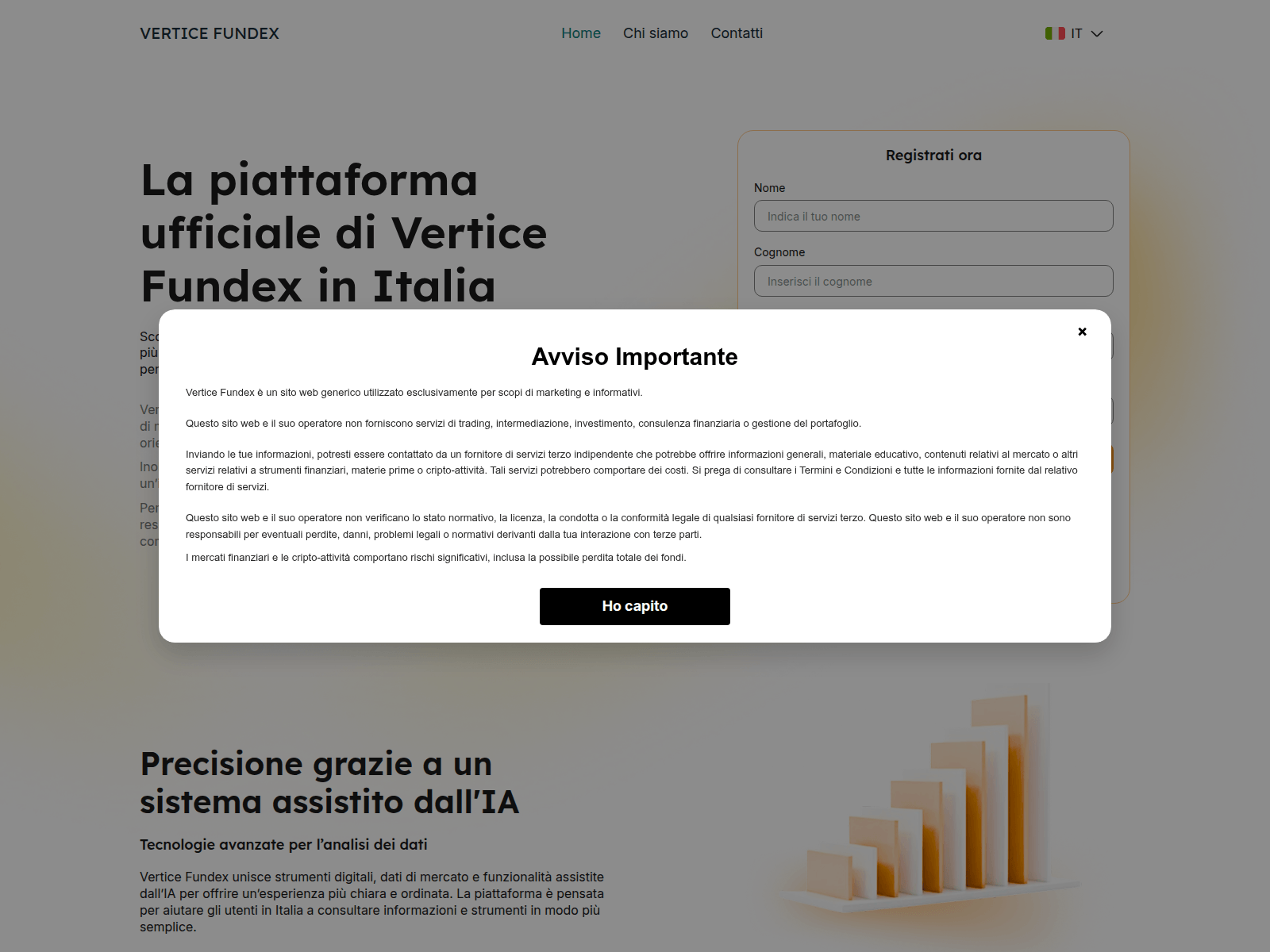 Screenshot of verticefundex-it.com
