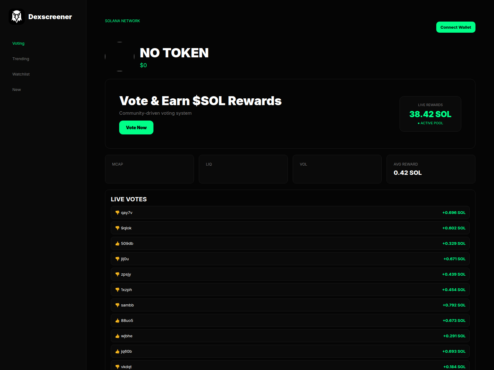 Screenshot of earn-dexscreener.com