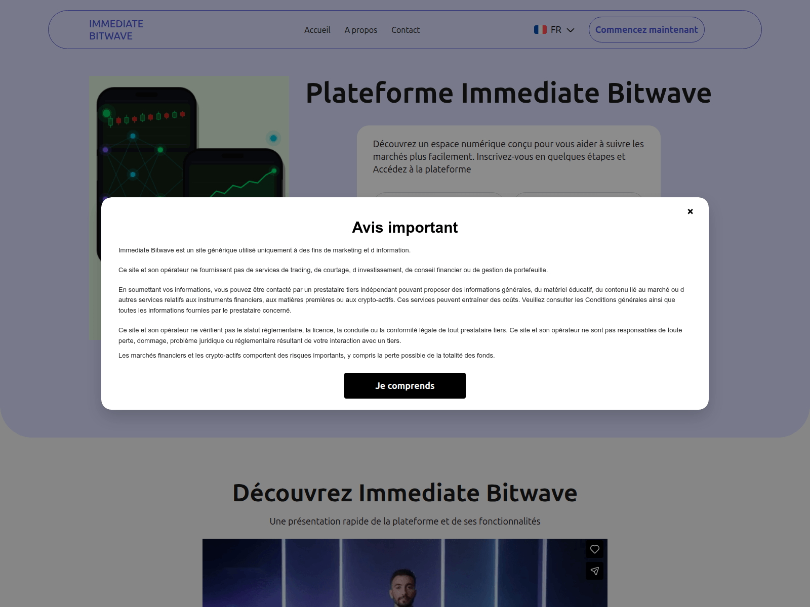 Screenshot of immediatebitwave-fr.live