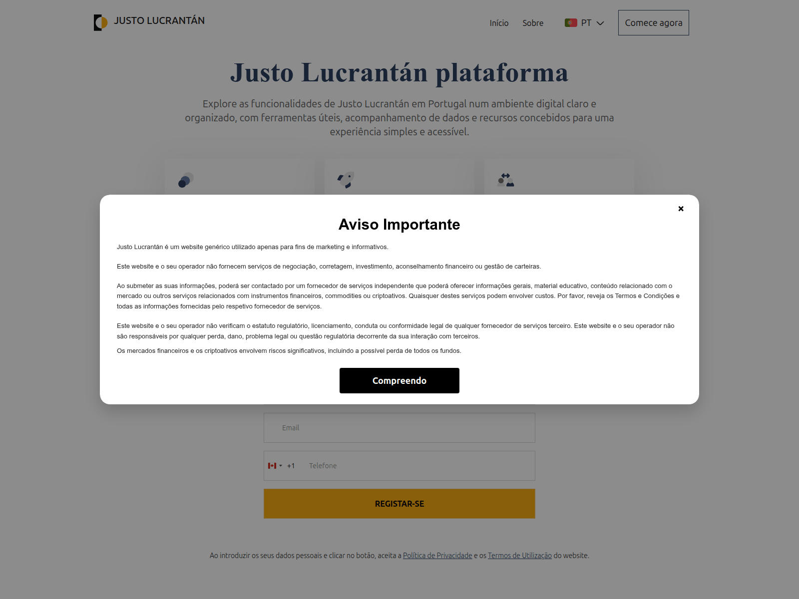Screenshot of justolucrantan-pt.live