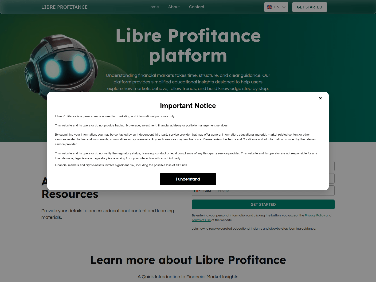 Screenshot of libreprofitance.live