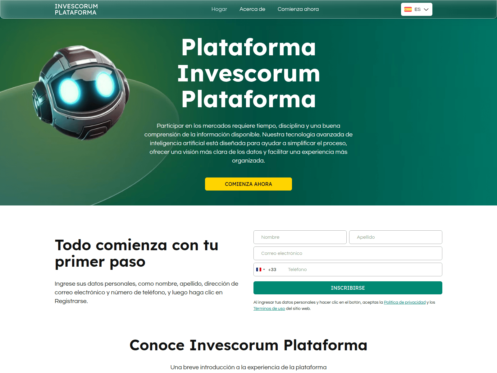 Screenshot of invescorumplataforma-es.live