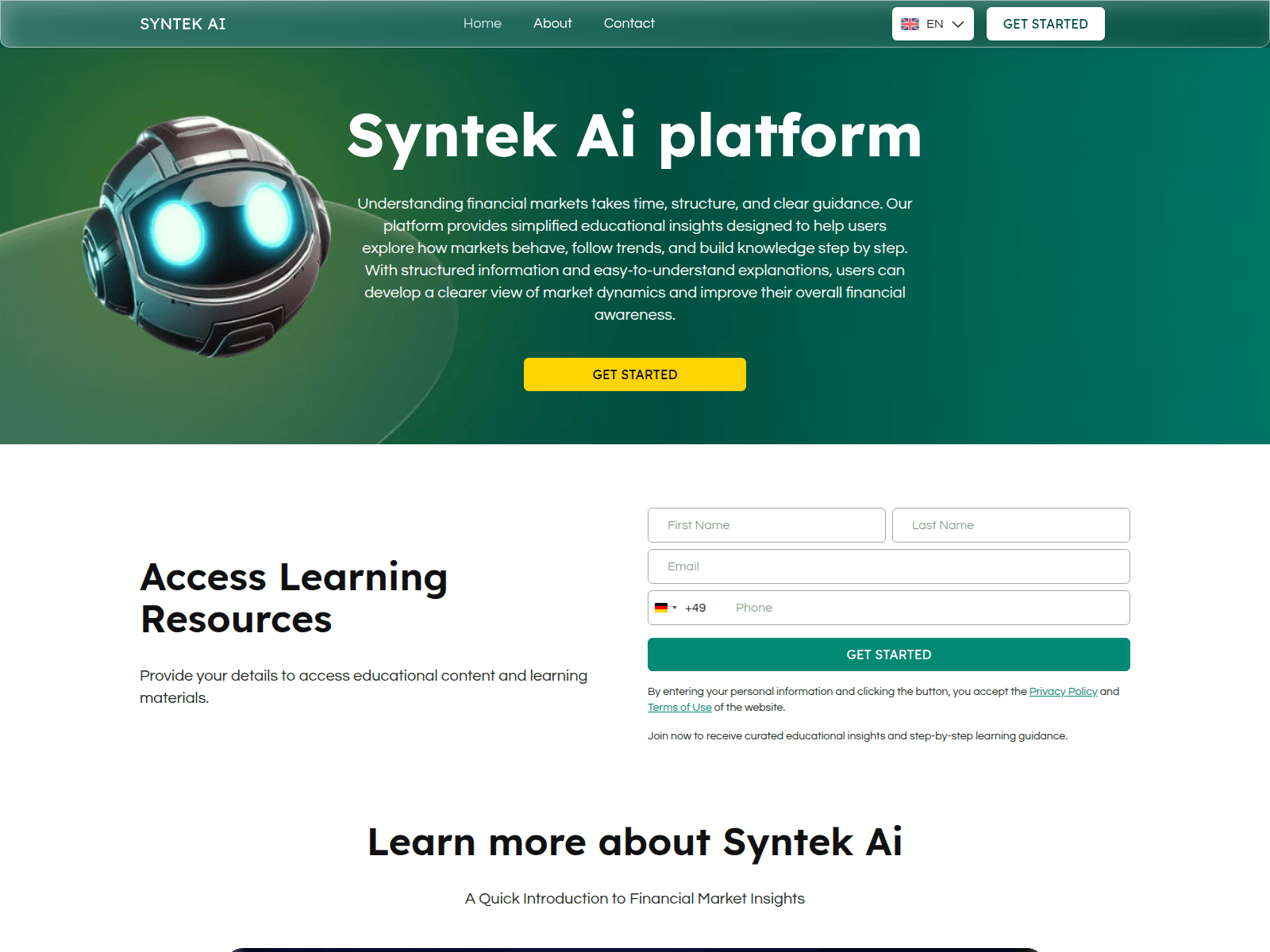 Screenshot of syntekai.live