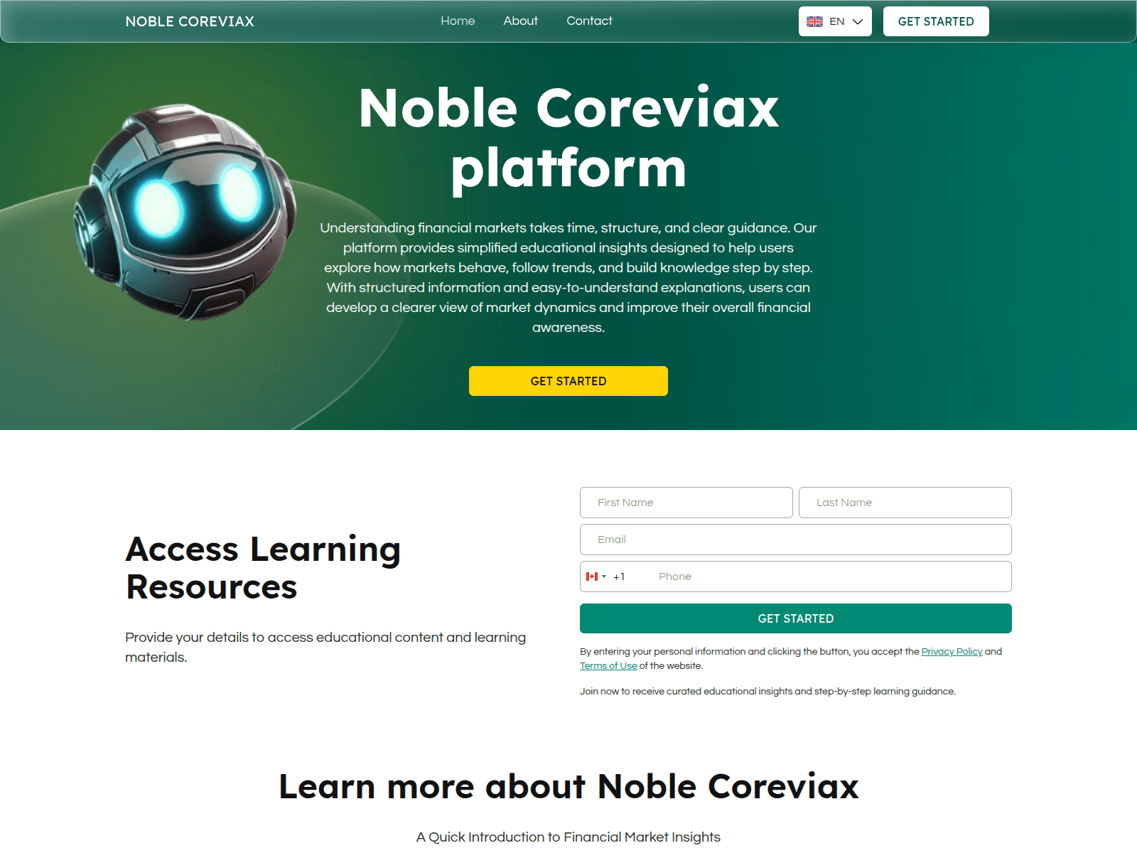 Screenshot of noblecoreviax.live