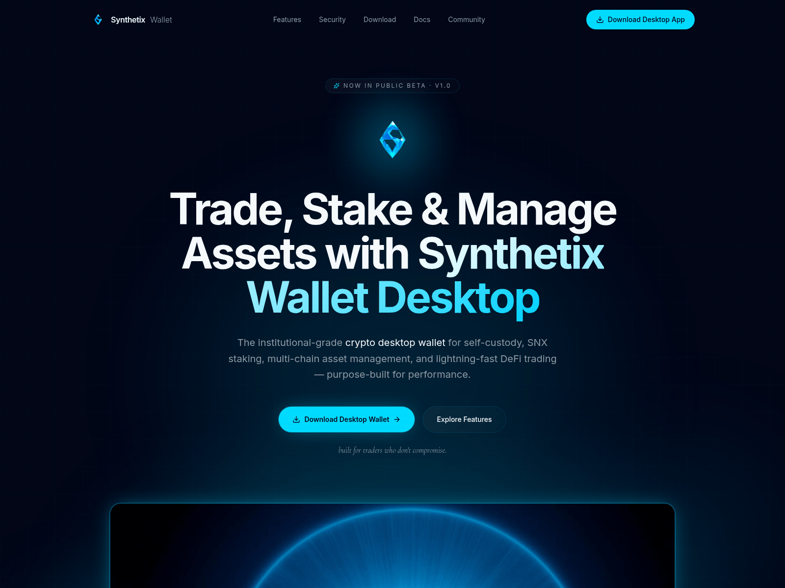 Screenshot of synthetixdesktopwallet.xyz
