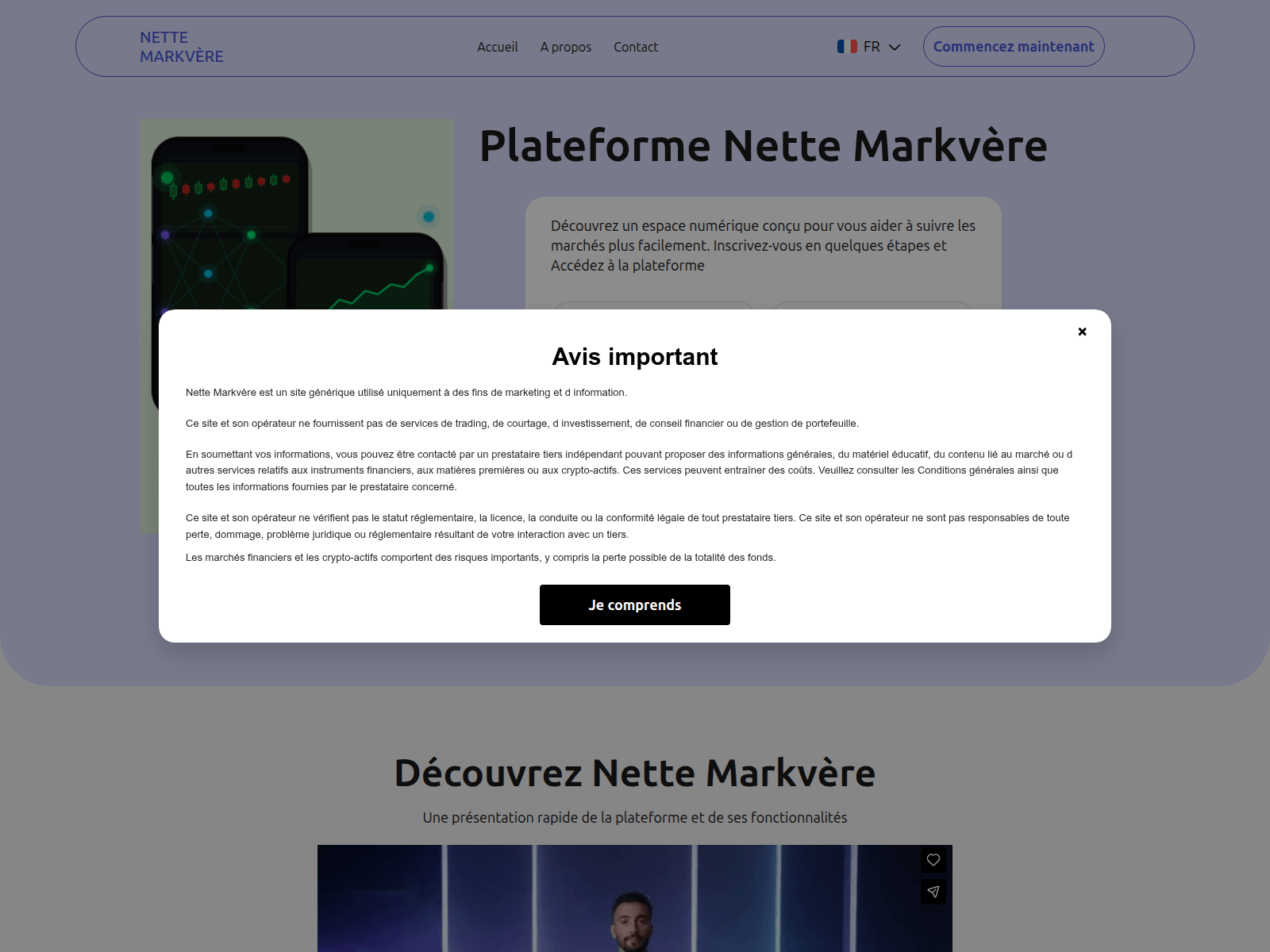 Screenshot of nettemarkvere-fr.live