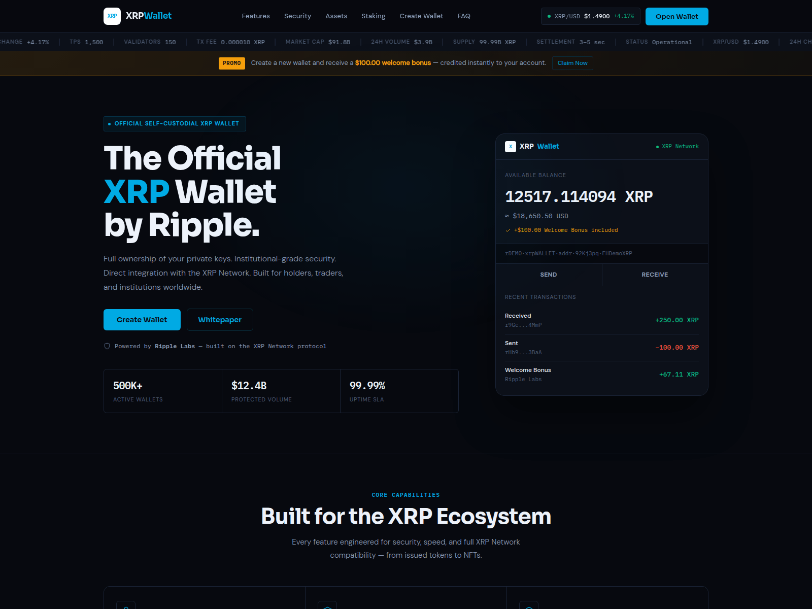 Screenshot of xrpwalletdoff.com