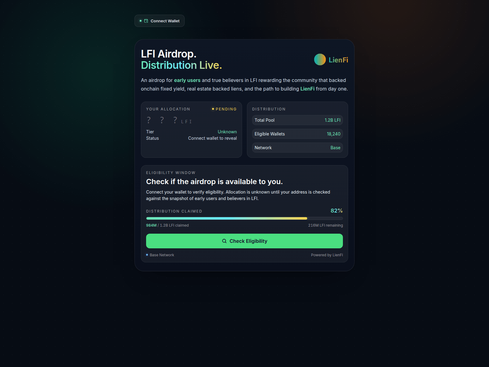 Screenshot of lienfin.app