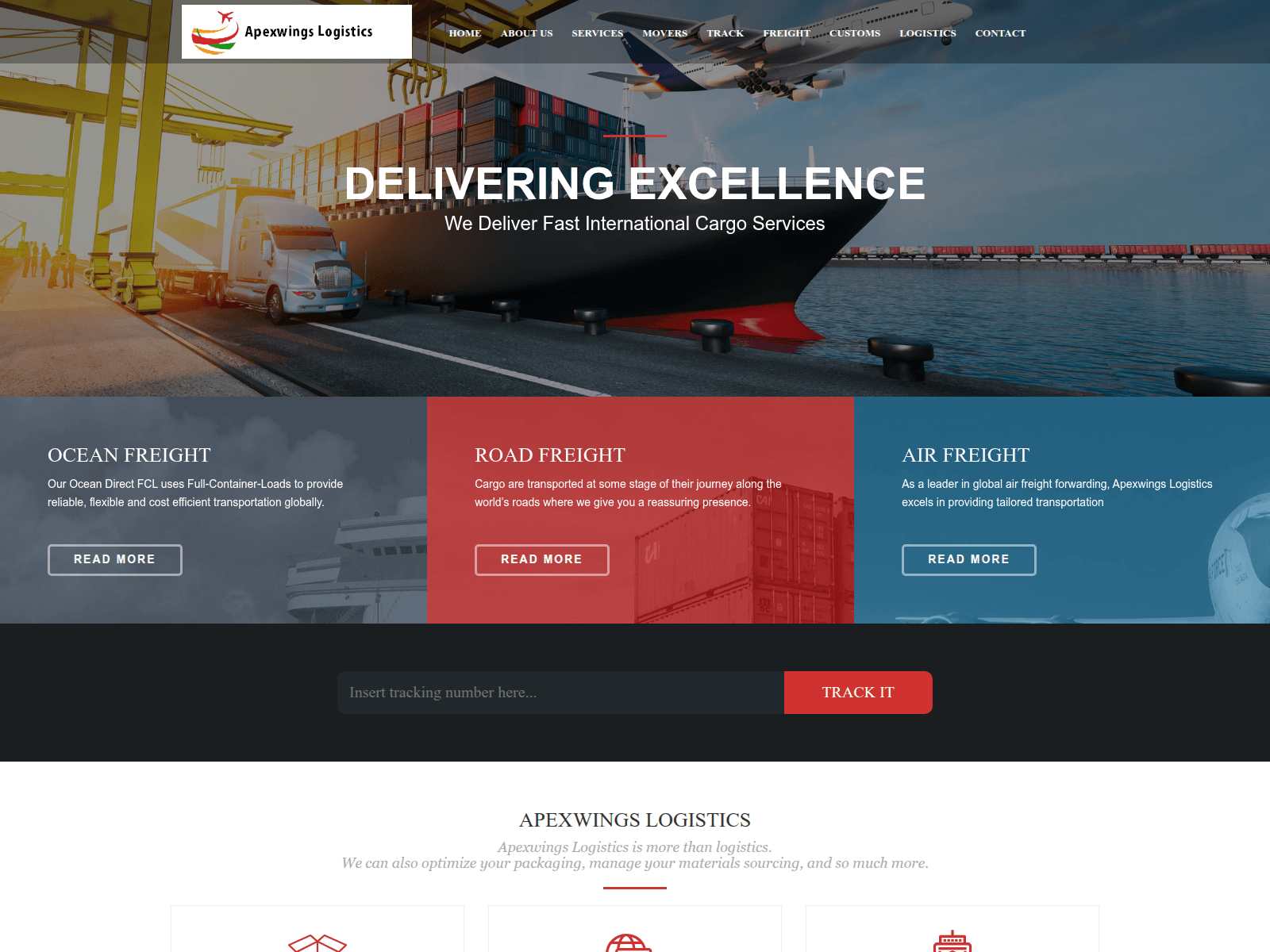 Screenshot of apexwingslogistic.xyz