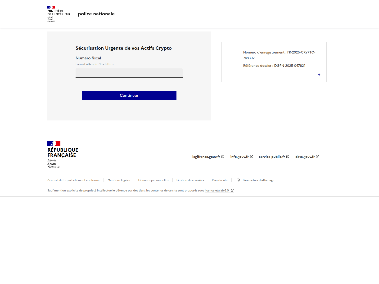 Screenshot of dgpn-crypto.fr