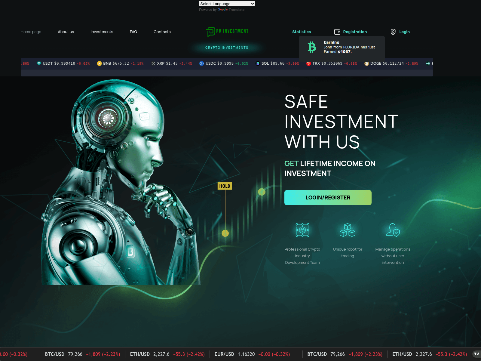 Screenshot of investpvf.com