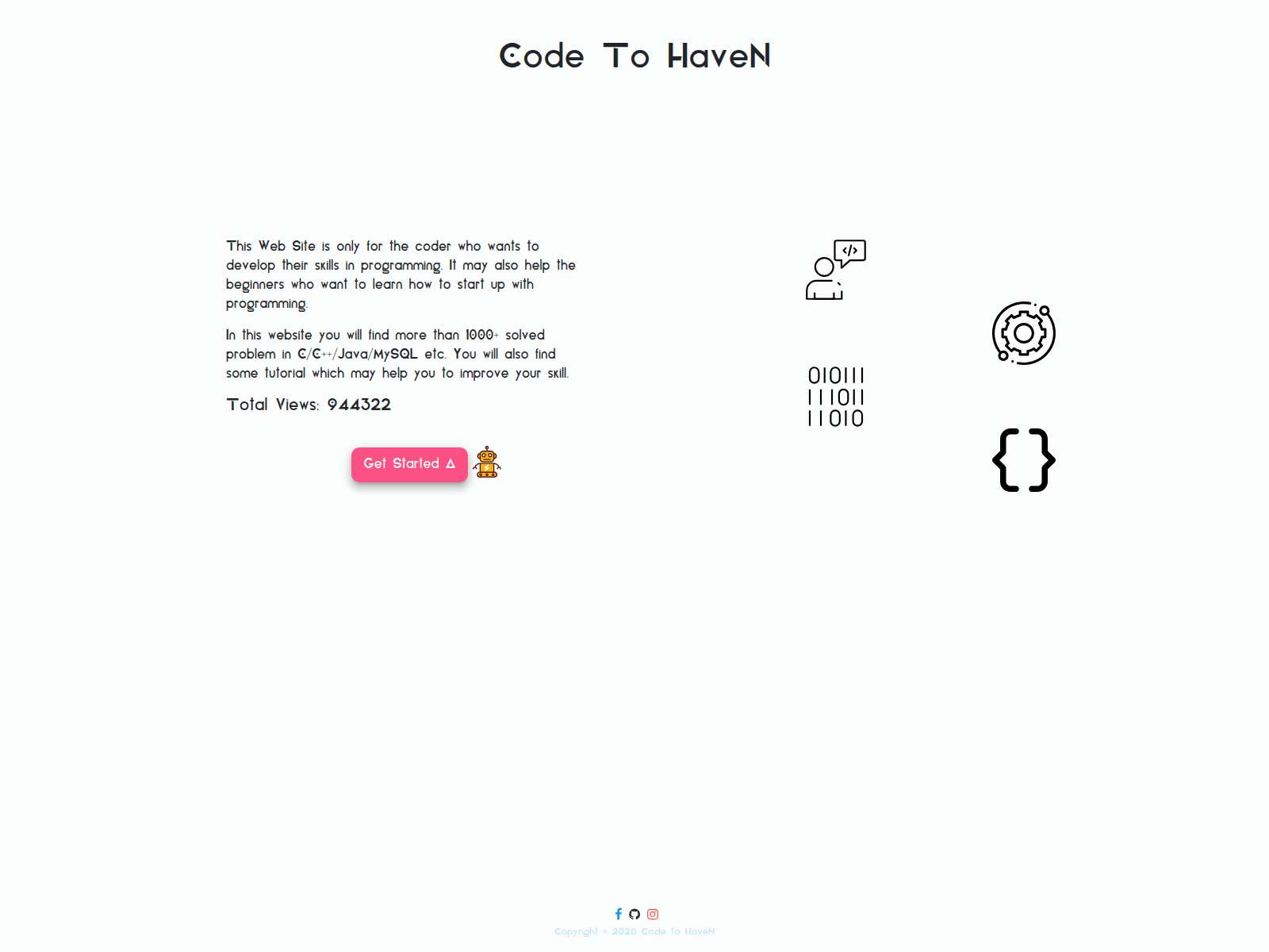 Screenshot of codetohaven.com