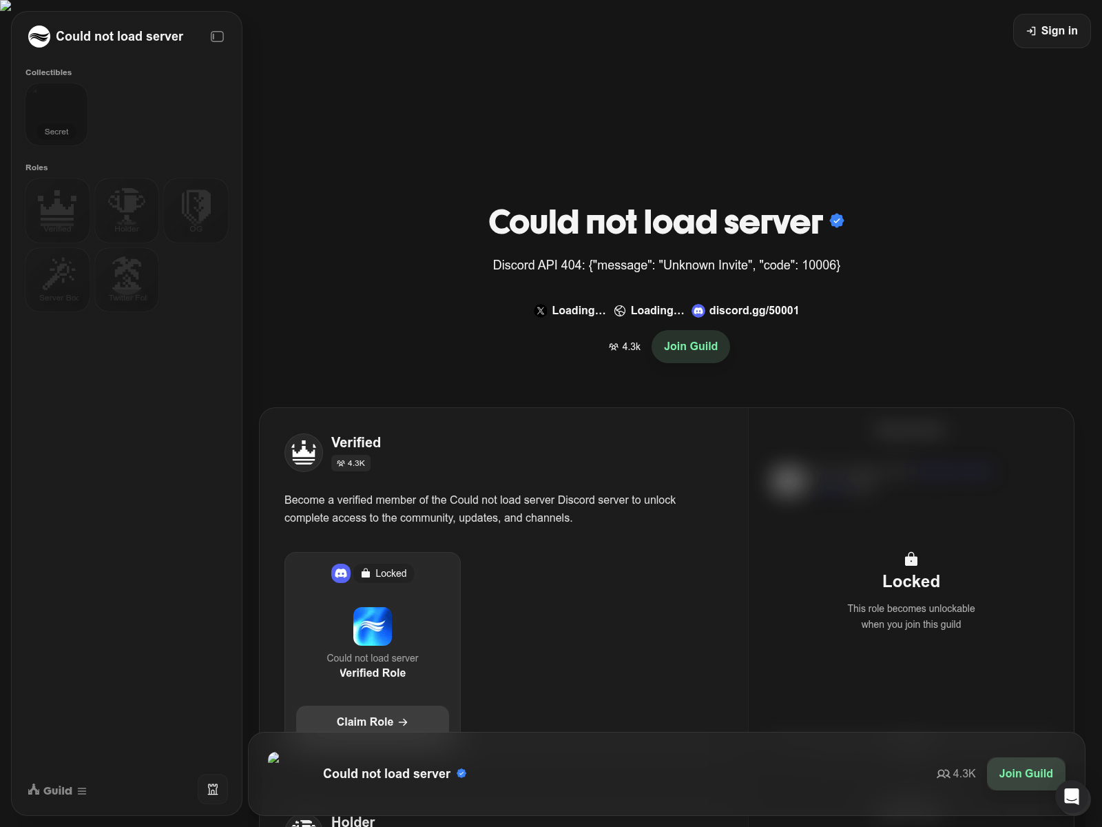 Screenshot of v3-guild.xyz