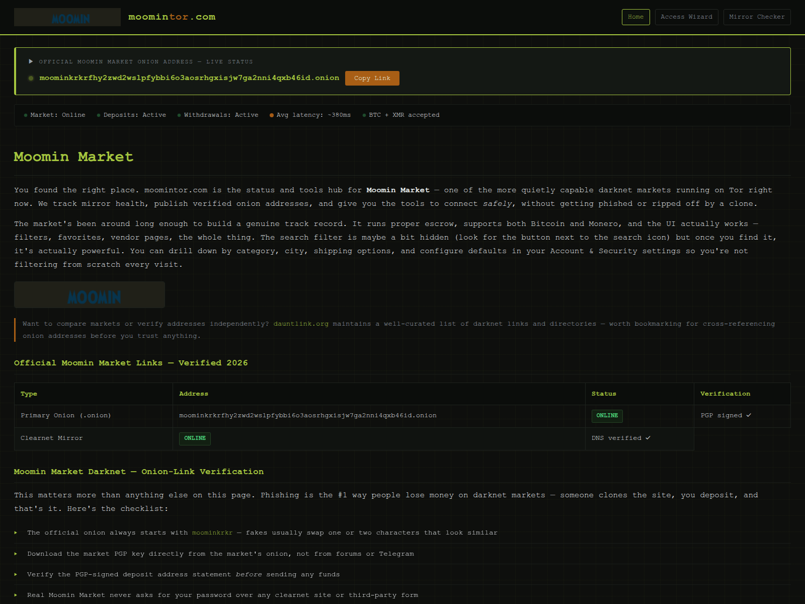 Screenshot of moomintor.com